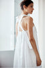 Model wearing the Lina Dress in white