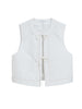 The front of the Ella Vest in White