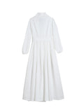 Back of Danielle Fichera Luisa Coat Dress in White