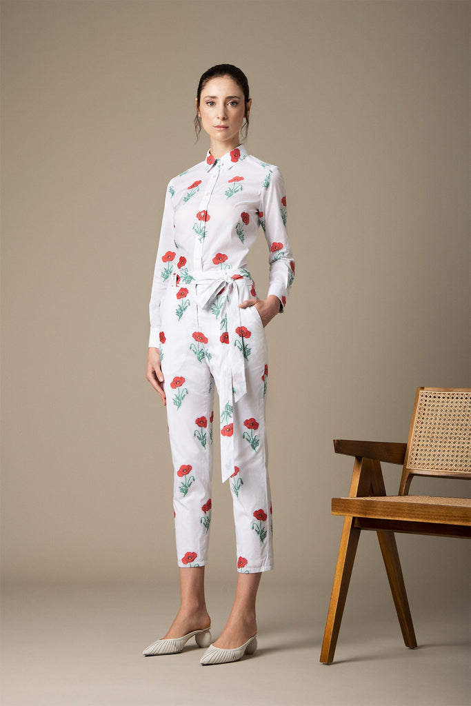 Danielle Fichera - Resort 2020 - Lucy Pants in White and Red