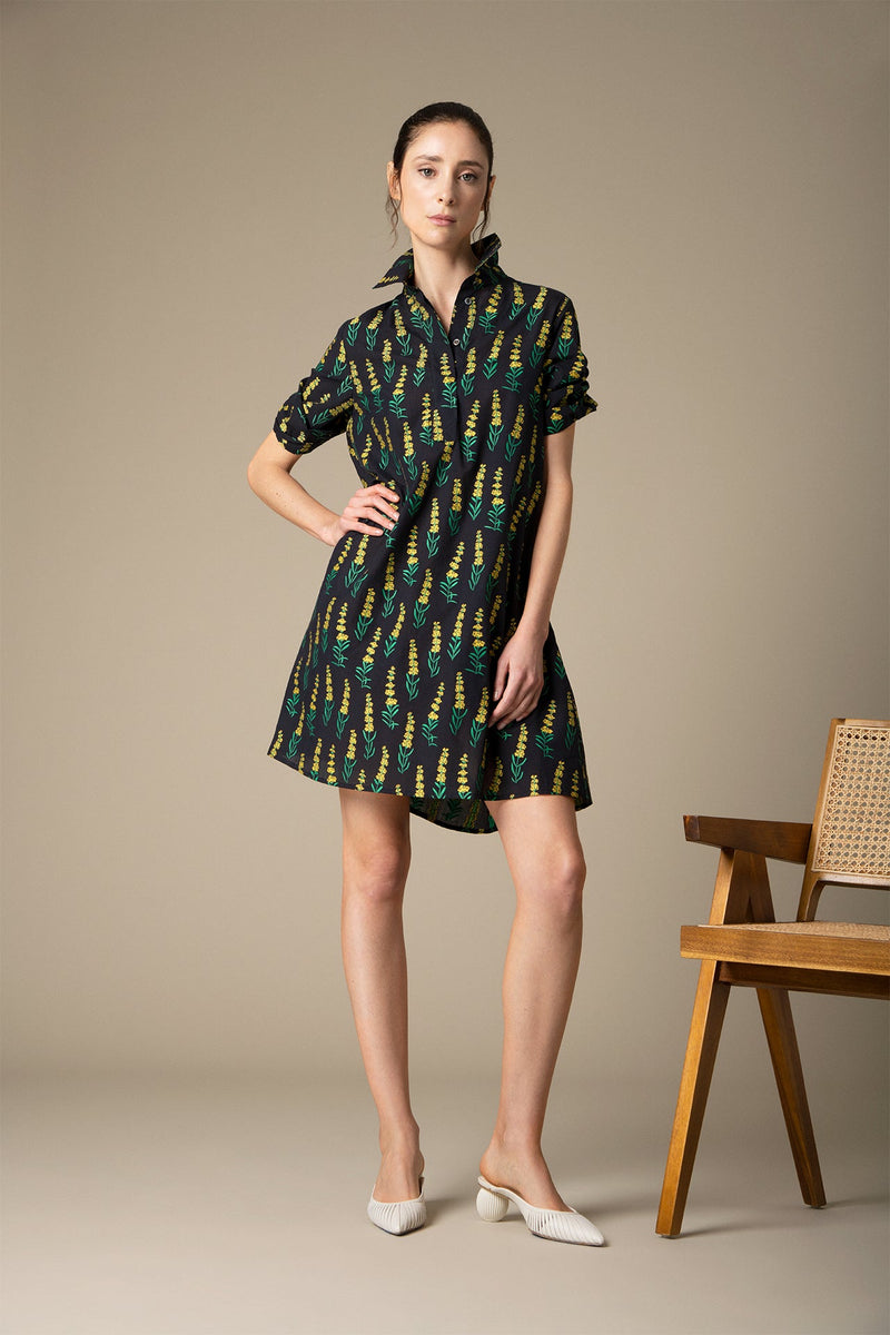 Danielle Fichera - Resort 2020 - Lulu Dress in Black and Yellow