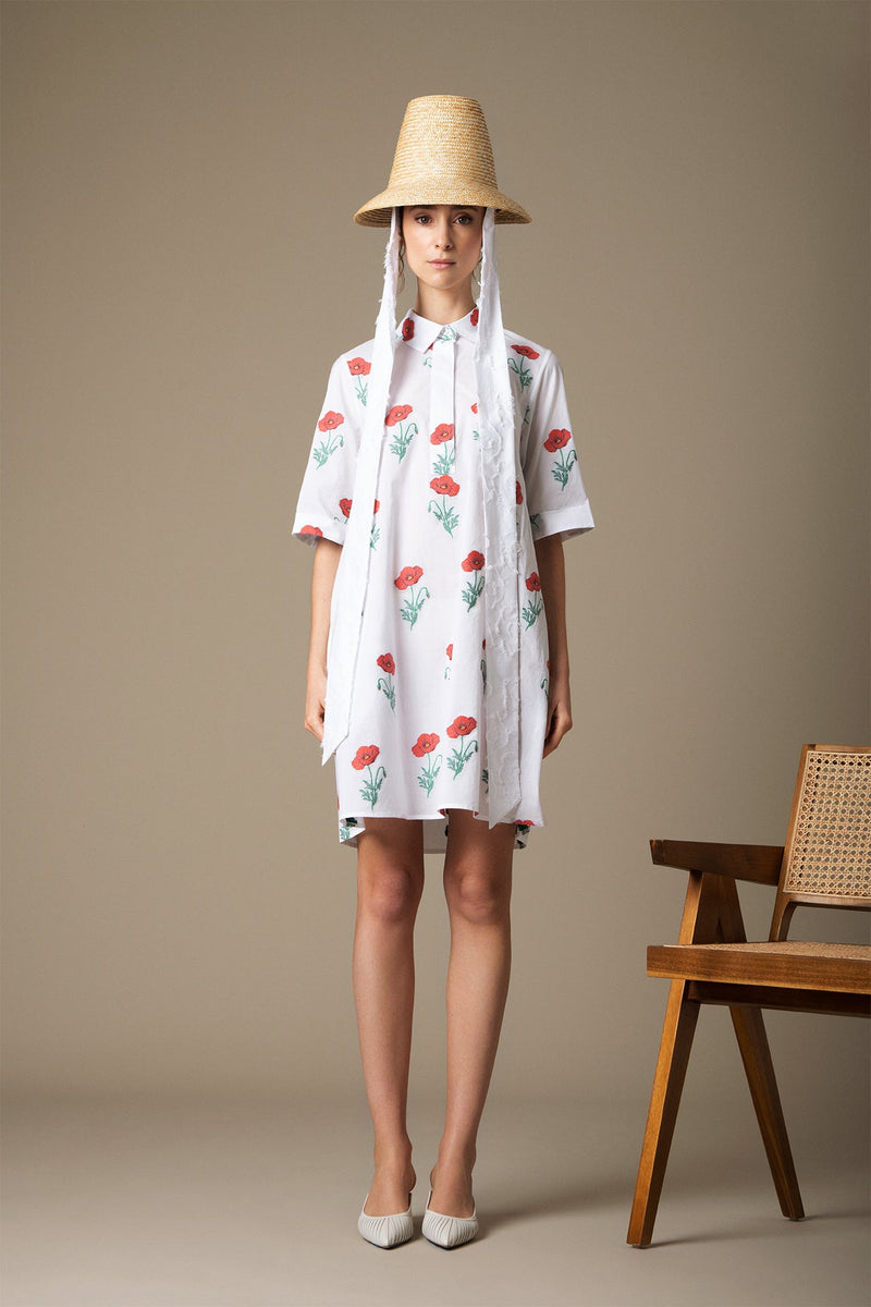 Danielle Fichera - Resort 2020 - Lulu Dress in White and Red