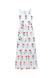 Danielle Fichera - Resort 2020 - Genevieve Maxi Dress in White and Red flat Image 